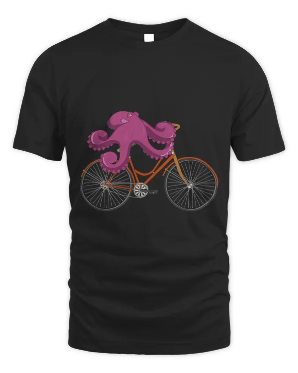 Bicycle Cyclist Kraken Sea Animal Funny Cycling Octopus