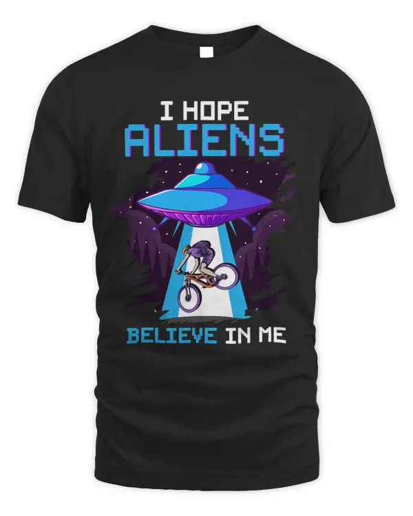 Biker Alien Abduction Spaceship Bicycle Cyclist Cycopath