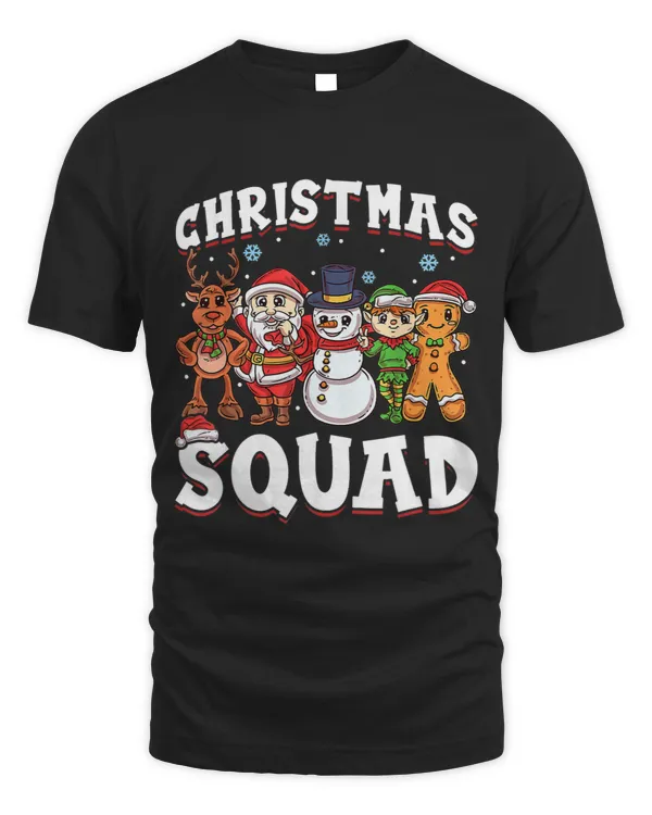 Christmas Squad Funny Santa Elf Reindeer Gingerbread Man Fun