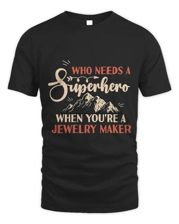 Funny Jewelry Maker Superhero Vintage Tee For Men Dad