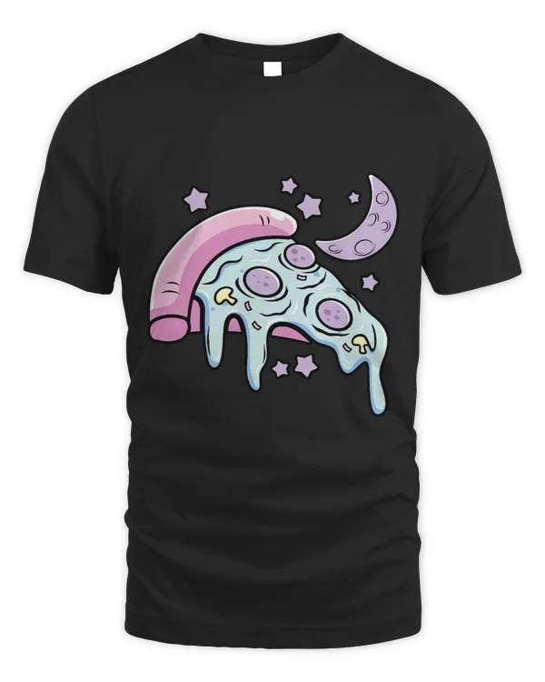 Dripping Moon Kawaii Cheese Pizza Slice a Pastel Goth Pizza