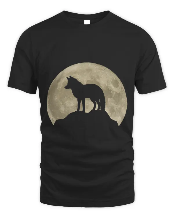 Fox Full Moon Forest Animals Nature Lovers 1