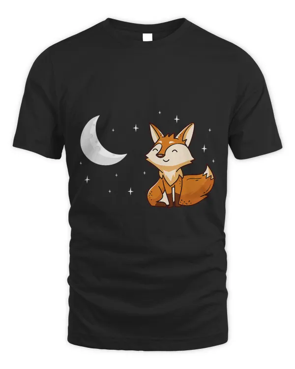 Fox Moon Red Foxes Kawaii