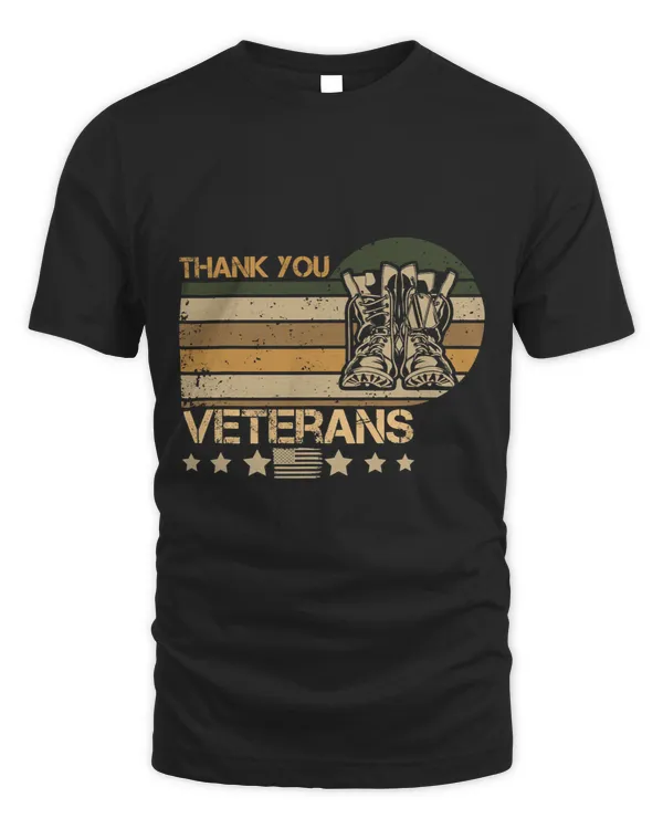 Thank You Veterans Combat Boots Veteran Day American Flag 5
