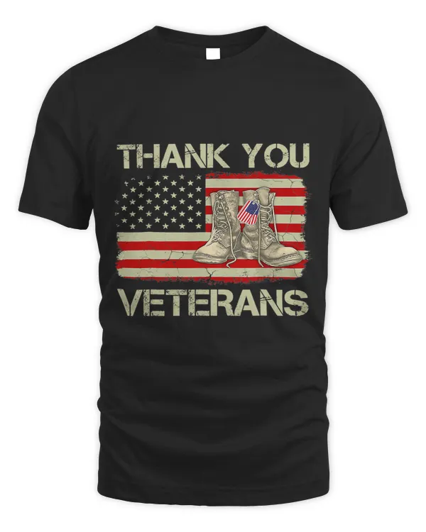 Thank You Veterans Combat Boots Veteran Day American Flag 8