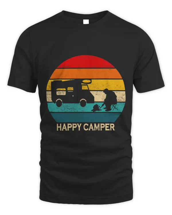 Happy Camper RV CampingRetro Sun 70s 80s