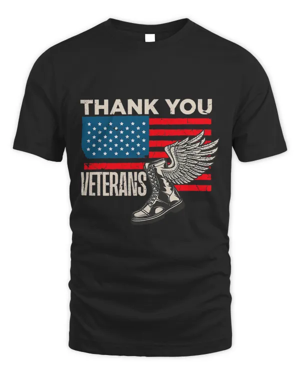 Thank You Veterans Combat Boots Veteran Day American Flag