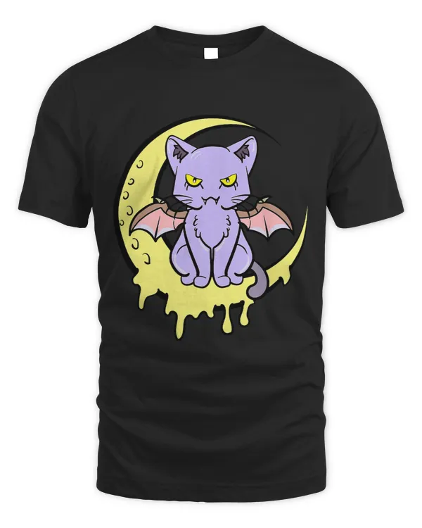 Dämonischer Moon Cat Pastel Goth Kawaii Anime Gothic