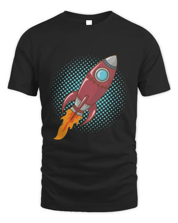 Comic Rocket Spaceship Space Missile