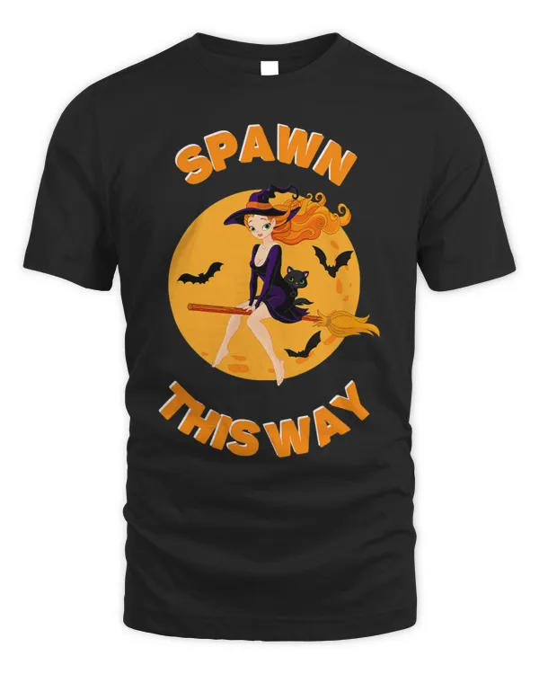 CUTE HALLOWEEN HOLIDAY WITCH OVER THE MOON SPAWN THIS WAY