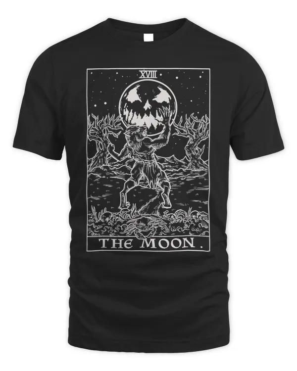 The Moon Tarot Card Halloween Werewolf Gothic Witch Clothing