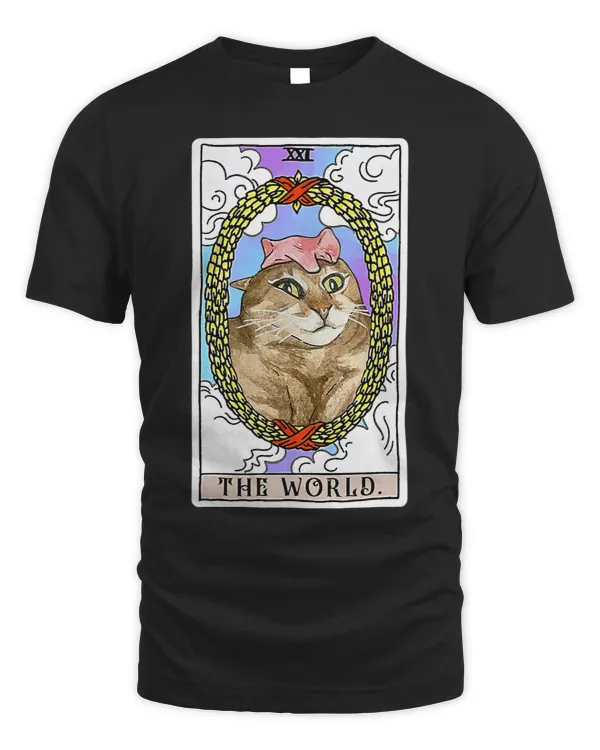 The World Tarot Card Cat Meme Cat Mom Cat Lover Cat Dad