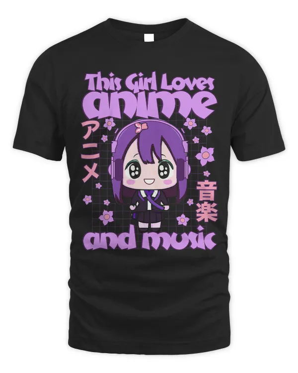 This Girl Loves Anime and Music Cute Chibi Japanese Style 2