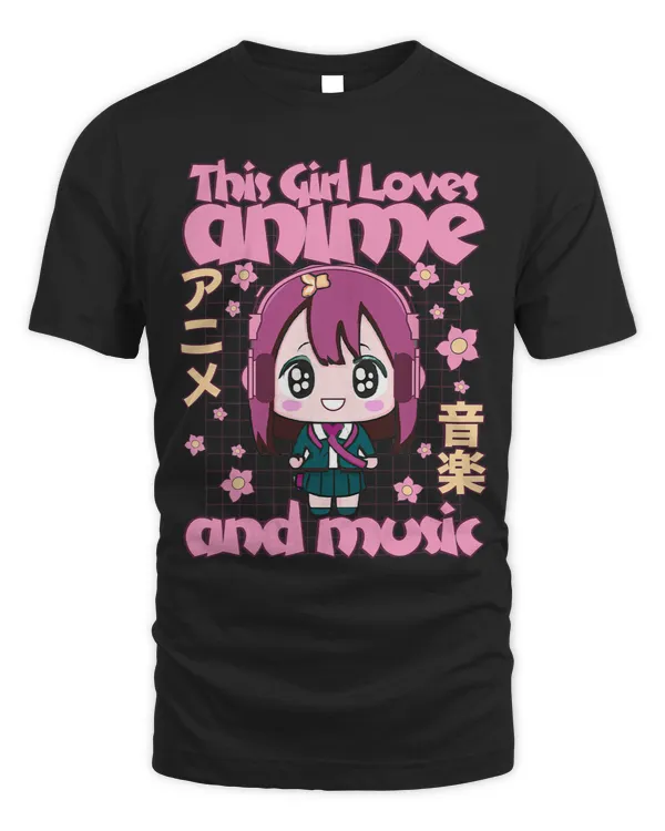 This Girl Loves Anime and Music Cute Chibi Japanese Style 3