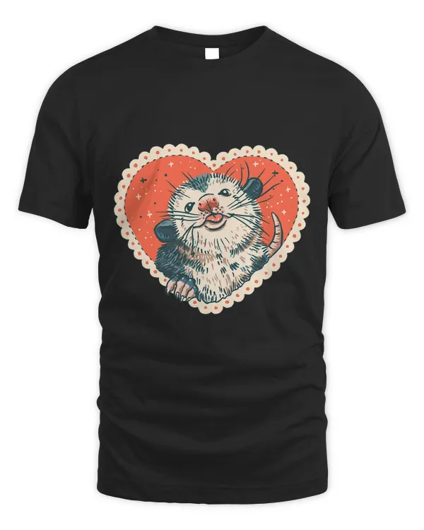 Cute Possum Love Heart for Opossum Lover Support Team Trash