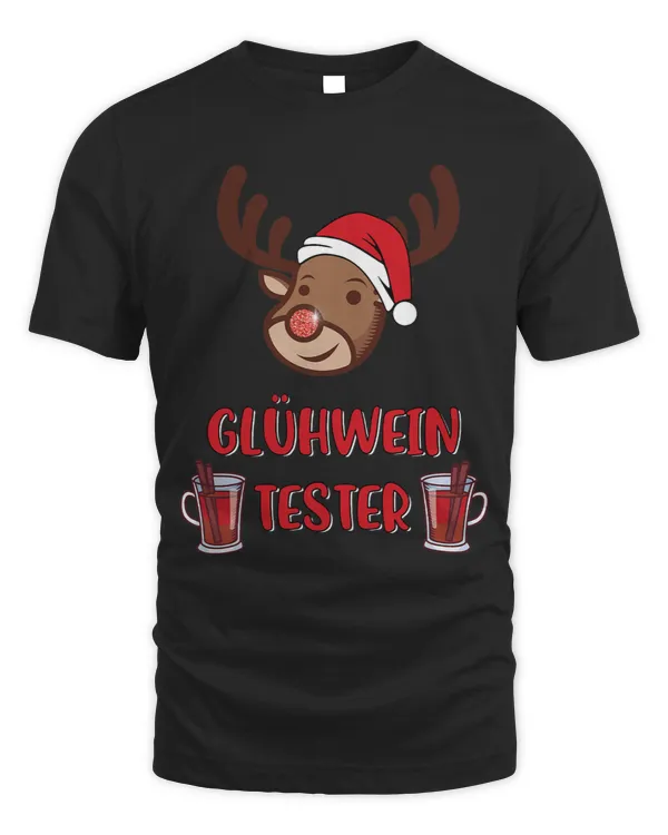 Funny saying Christmas mulled wine tester reindeer