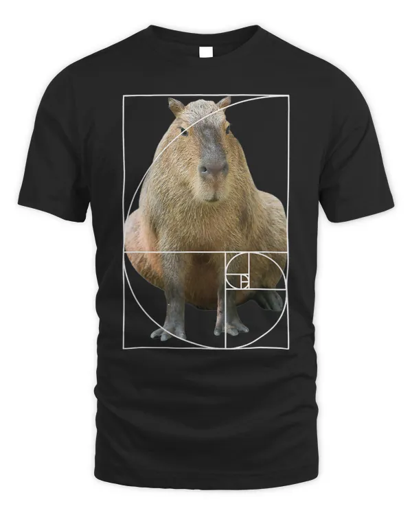 Golden Ratio Capybara Fibonacci Spiral Funny Math