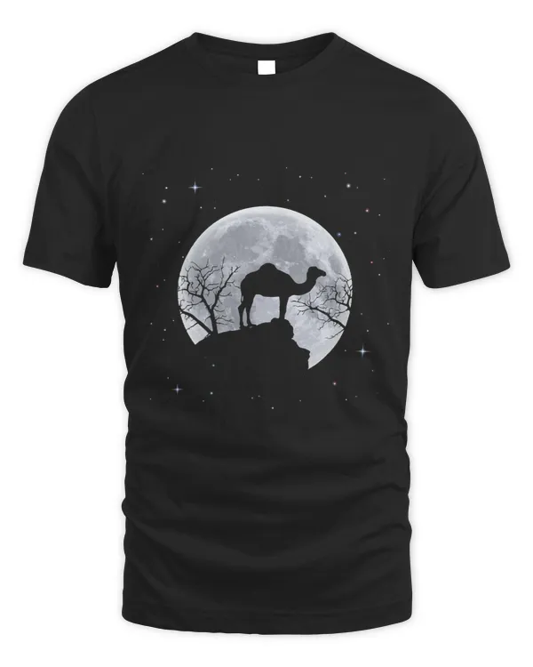 Camel Moon Silhouette Retro Vintage Camel Lover