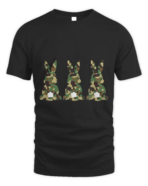 Camouflage Easter Bunny Rabbit Trio Cute Easter Day