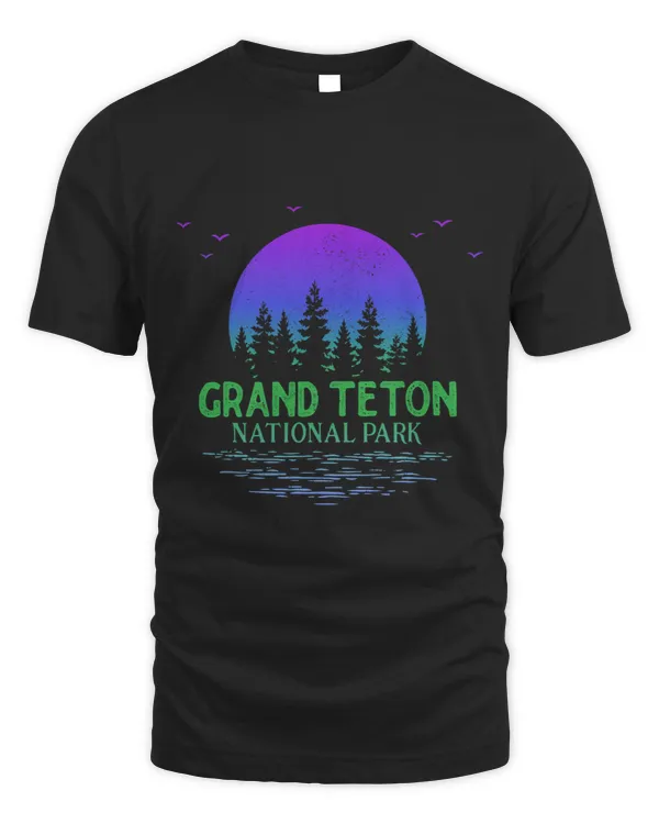 Grand Teton National Park Wyoming Moon Trees Lake Souvenir