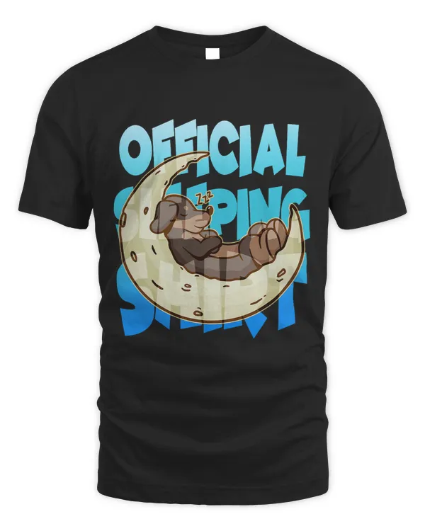 Cute sleep shirt with sleeping dog on the moon