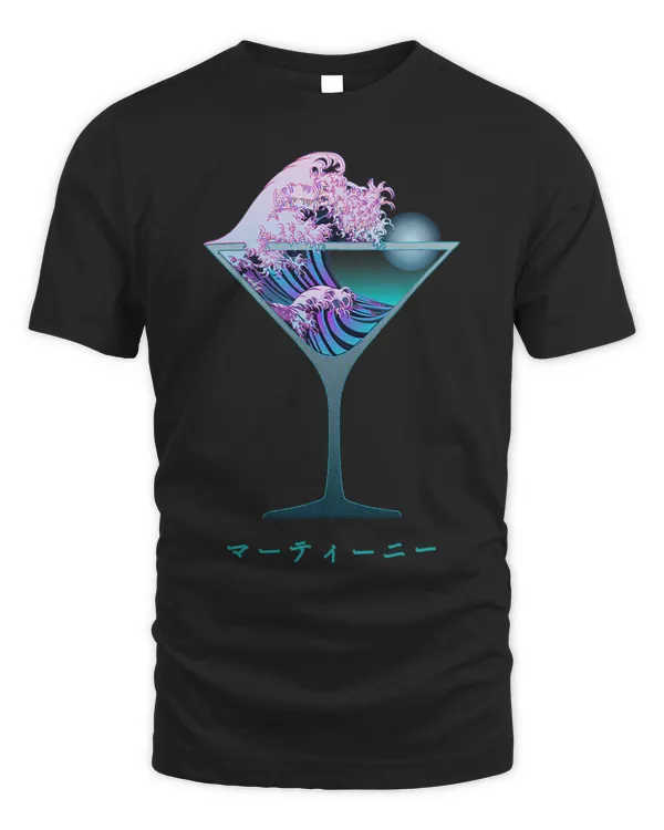 Great Martini Wave off Kanagawa Moon Rise Onion Katakana