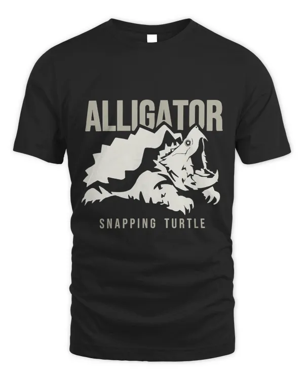 Alligator snapping turtle stylized art for reptiles lovers