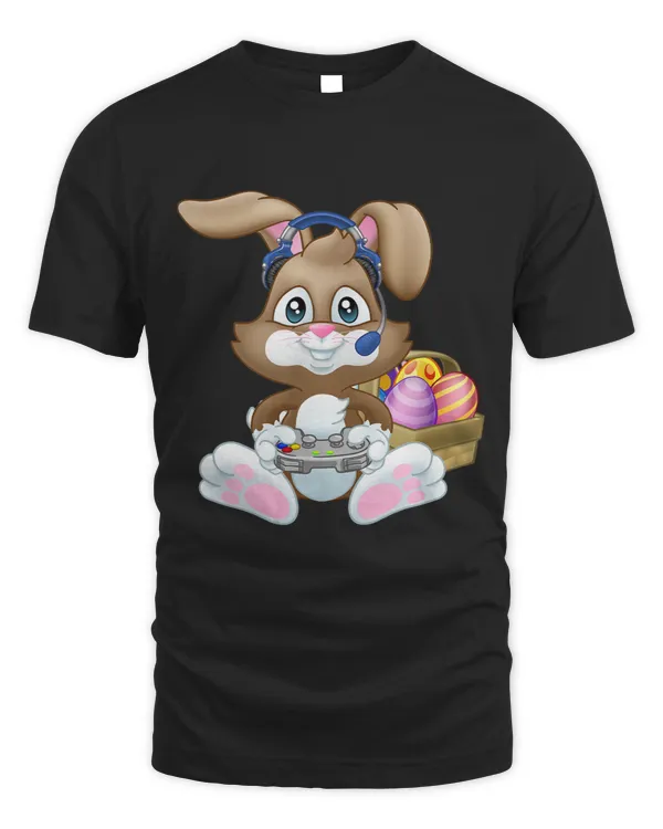 Gamer Easter Bunny Rabbit Video Game Player with Controller