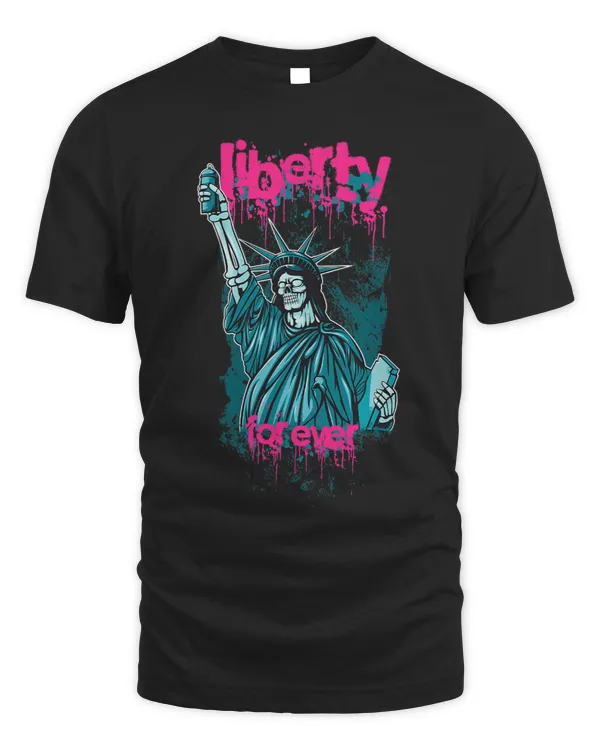 Grunge Style Liberty Forever Graffiti Zombie Liberty