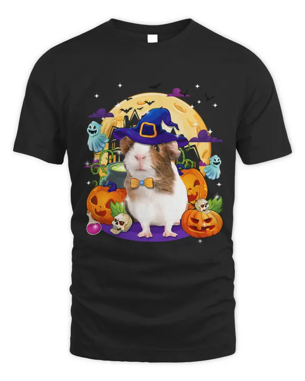 Guinea Pig Halloween With Moon Pumpkin Boo Kids Girl