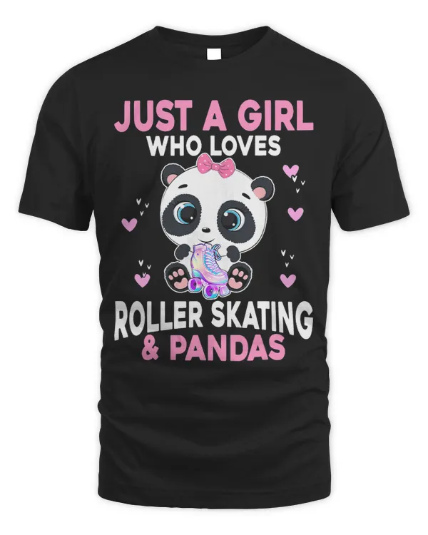 Girl Loves Roller Skating Pandas Roller Skate
