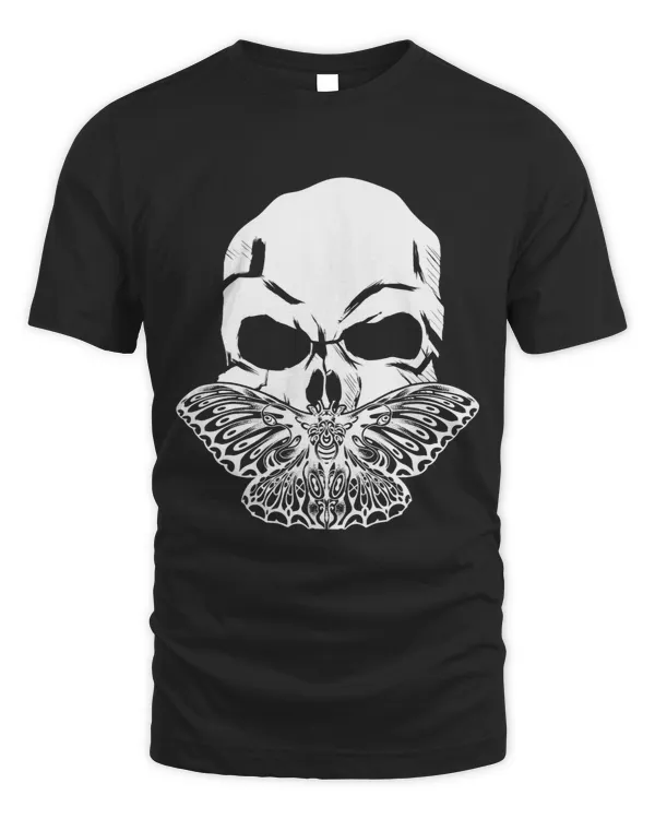 Goth Luna Moth Butterfly Skull Emo Punk Rock Insect Gothic4