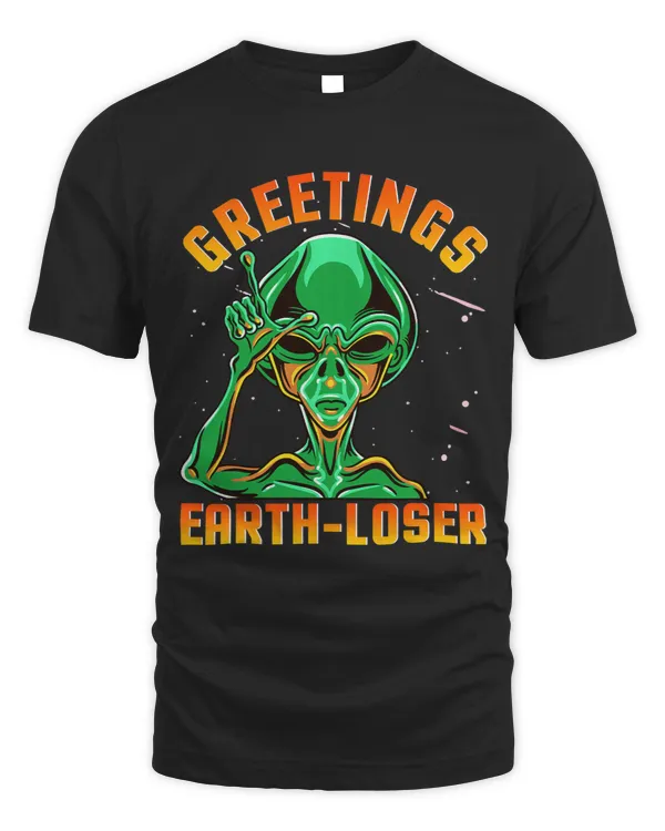 Greetings Earth Loser Sign Kids Humor Alien Salute Humans