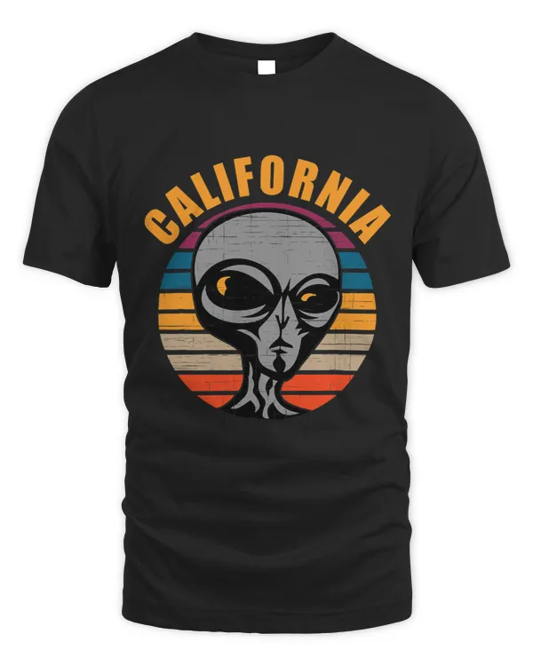 Grey Alien Head Retro California