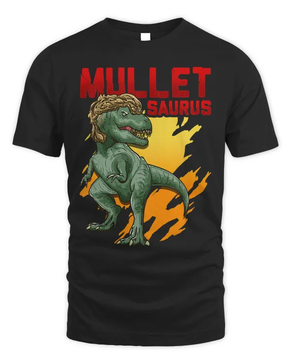 Dinosaur Dino Kids Mulletsaurus Funny Mullet Dinosaur TRex Redneck Cute