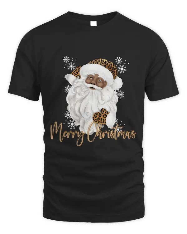 Leopard Black Santa - Merry Christmas