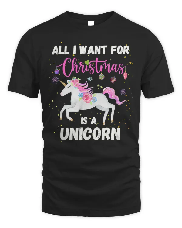 Unicorns Pony All I Want For Christmas Is A Unicorn Funny Xmas Pajama 7