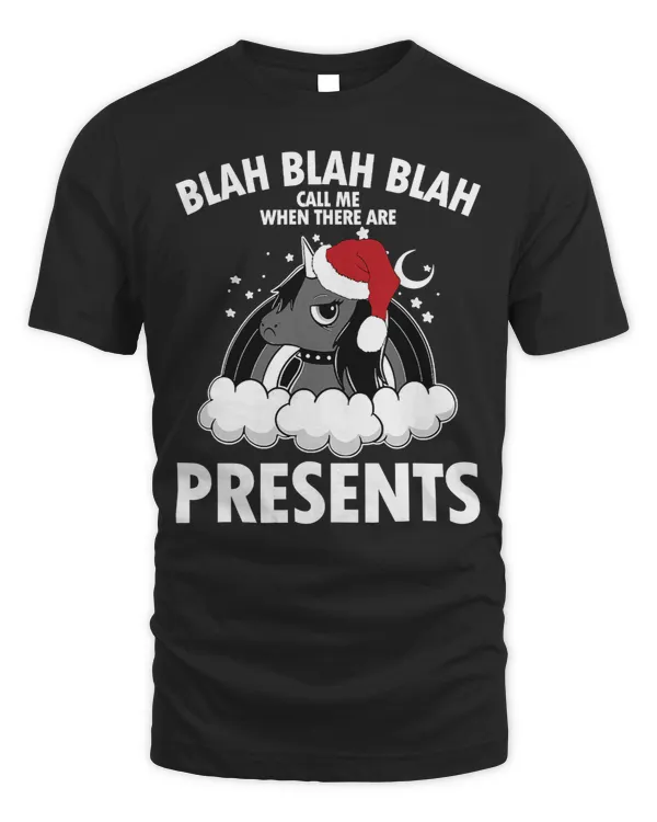 Unicorns Pony Annoyed Unicorn Christmas outfit bla bla bla funny saying 55