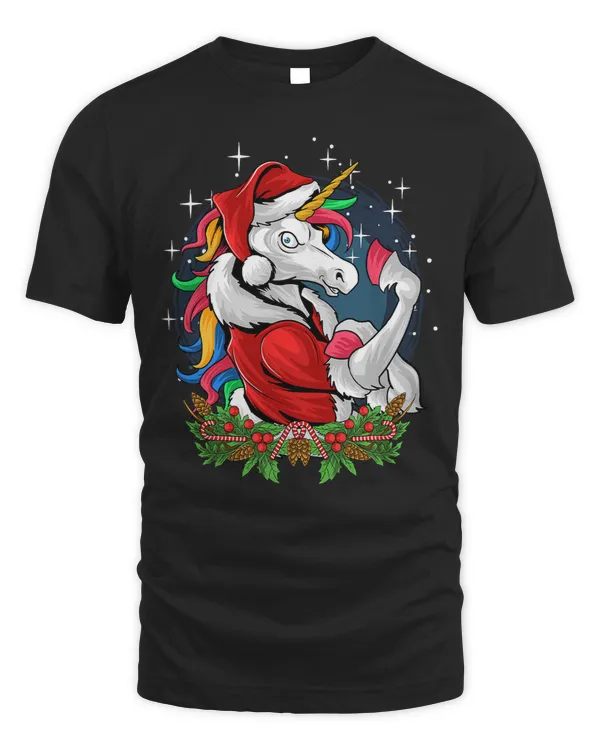 Unicorns Pony Christmas Costume Xmas PJ Santa Hat