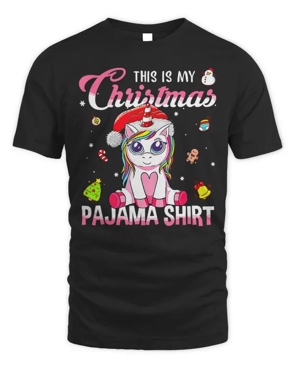 Unicorns Pony Christmas Santa Pajama Funny Xmas Toddler Kids 55