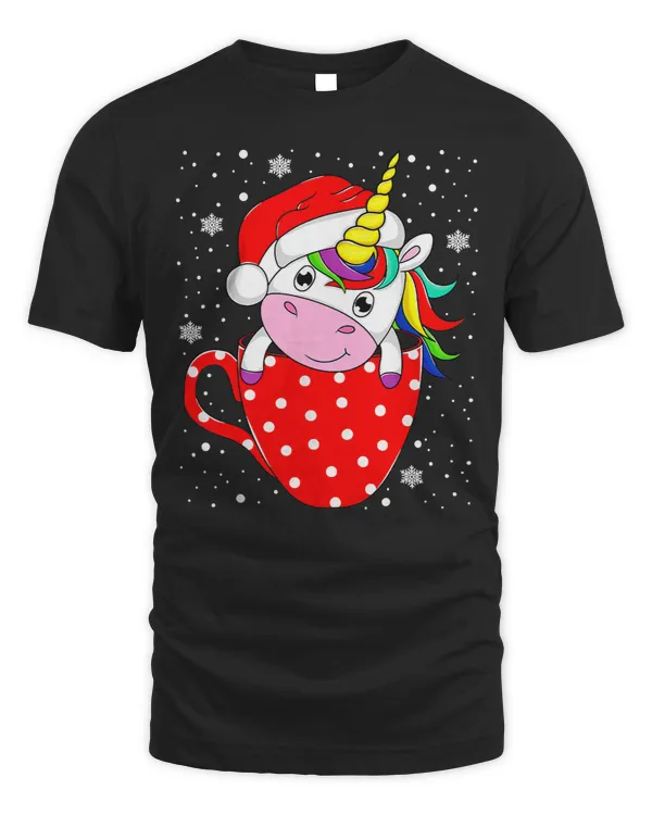 Unicorns Pony Cute Unicorn in Christmas Cup Xmas Unicorns Lovers 97