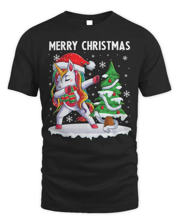 Unicorns Pony Cute Unicorn rainbows Merry Christmas Pajamas Girls Boys 97