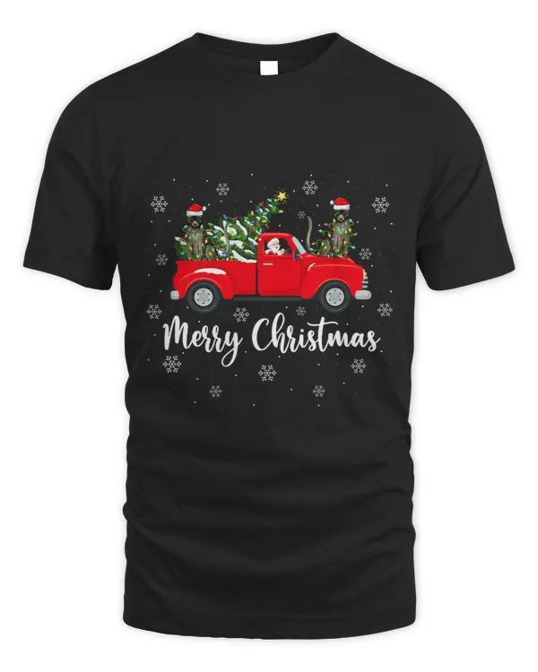 Panther Gift Funny Santa Riding Christmas Tree Truck Panther Christmas