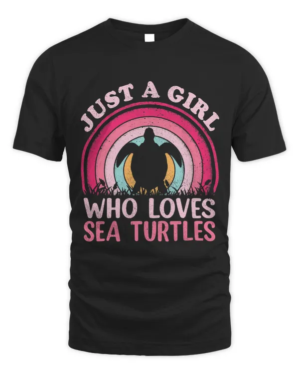 KV9 Turtle Vintage Retro Just A Girl Who Loves Sea Turtles Turtles