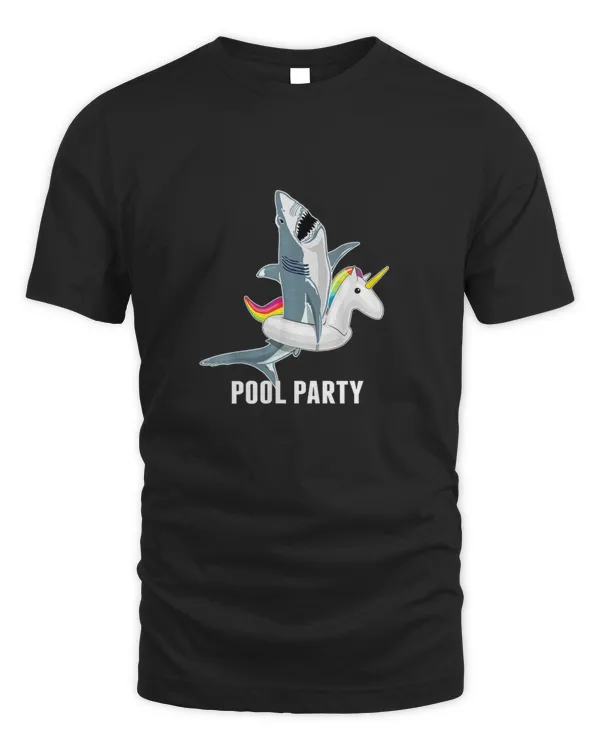 Pool Party Unicorn Float Funny Shark