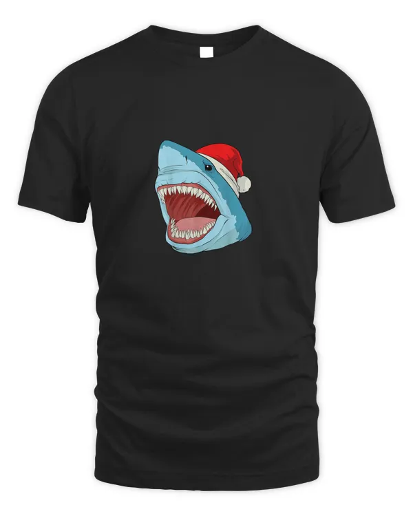 Santa Jaws Funny Shark Christmas