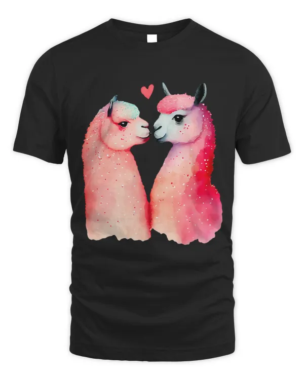 Llama Lover Two Loving Llamas In Love Heart Valentines Day Alpaca Llama