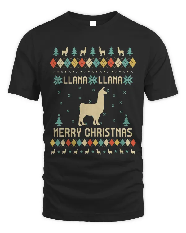 Llama Lover Ugly Christmas Sweater Vinatge Retro