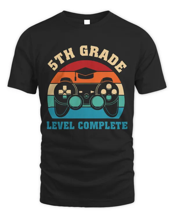 5th Grade Level Complete, 5th Grade Gamer Last Day Of School T-Shirt