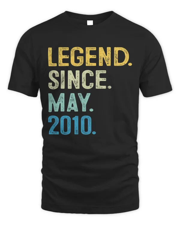 12 Year Old Vintage Legend Since May 2010 12th Birthday T-Shirt
